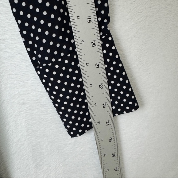 Alexis womens navy blue Noelle Polka-Dot Tie-Neck Slit Midi Dress size XS - Picture 8 of 13